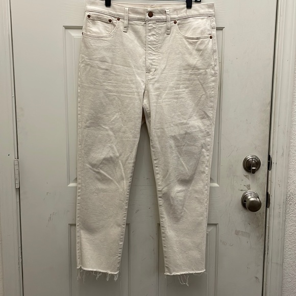 Madewell Denim - Madewell The Perfect Vintage Jean Raw Cream Ankle Length Sz 31